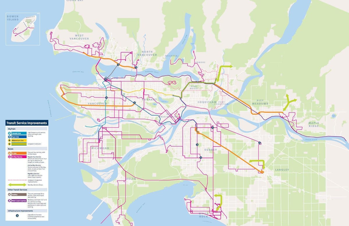 translink kort vancouver mínútna