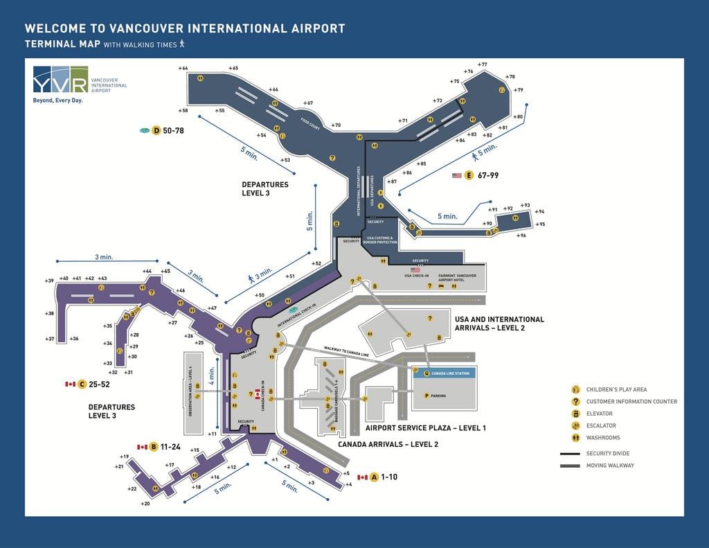 vancouver terminal kort