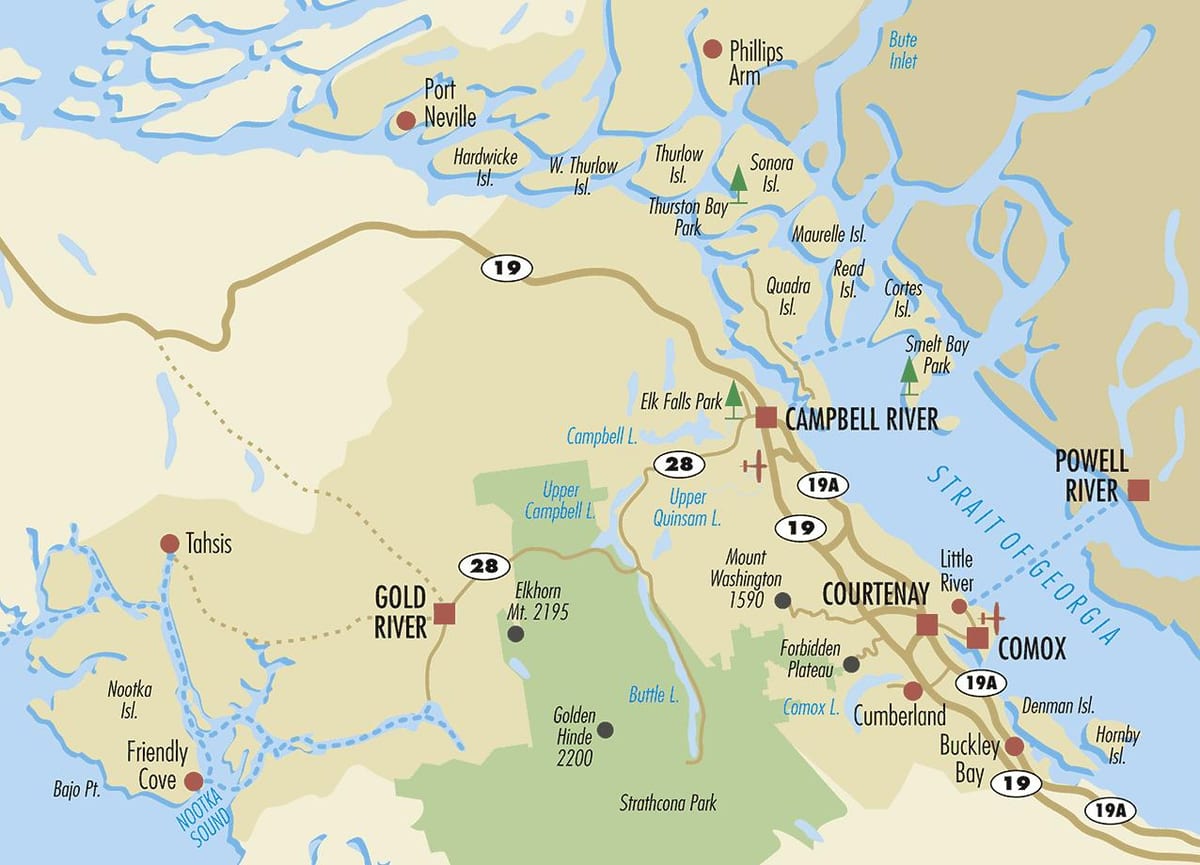 campbell river kort vancouver island