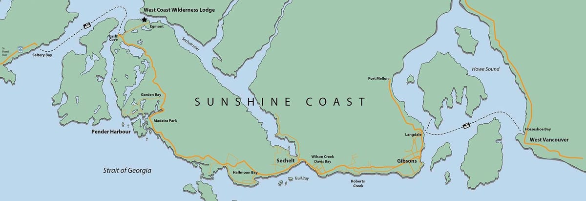 vesturströndinni vancouver island kort