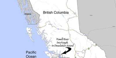 Kort af british columbia á