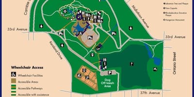 Kort af elísabet drottning park vancouver