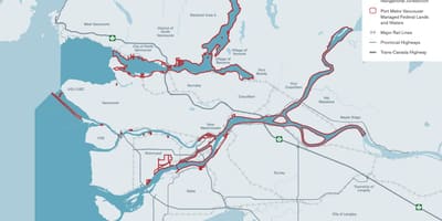 Kort af höfn vancouver 