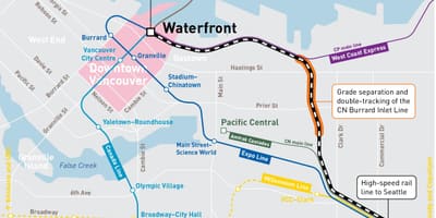 Kort af höfnina stöð vancouver