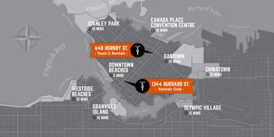 Kort af hringrás og fylgja vancouver island