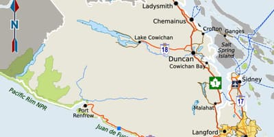 Suður vancouver kort