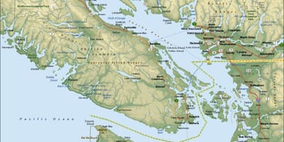 Kort af vancouver svæði fyrir krist