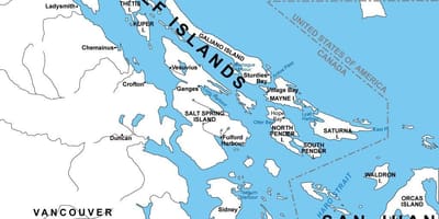 Kort af norður gulf eyjar 