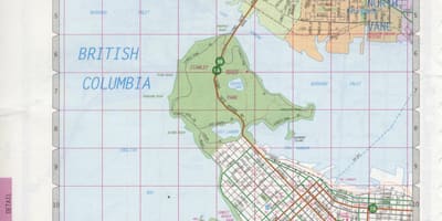 Kort af norður vancouver götunni