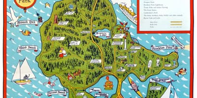 Kort af stanley park tótem stöng