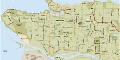 Vancouver staðsetningu kort