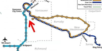 Kort af vancouver býður upp á yfirborð