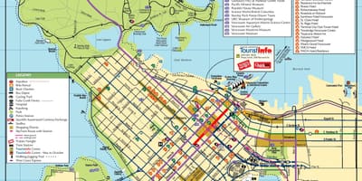 Vancouver fyrir krist ferðamaður kort