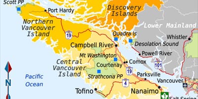 Kort af vancouver ferðast