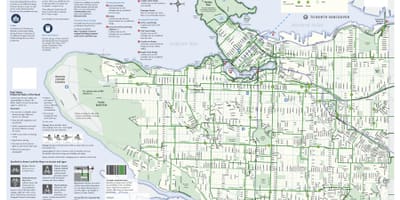 Vancouver hjólinu lane kort