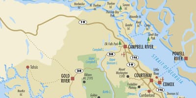 Campbell river kort vancouver island