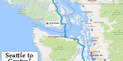 Kort af vancouver island ferðalag