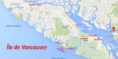 Kort af vancouver island gull kröfu 