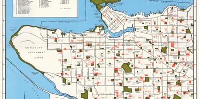 Kort af vancouver samfélag