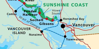 British columbia ströndinni kort
