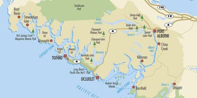 Kort af vancouver ströndum