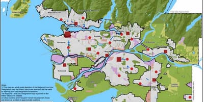 Meiri vancouver svæðinu umdæmi kort