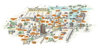 Kort af vancouver veitingastöðum
