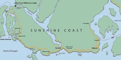 Vesturströndinni vancouver island kort