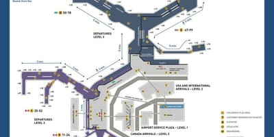 Kanada flugvöllur kort
